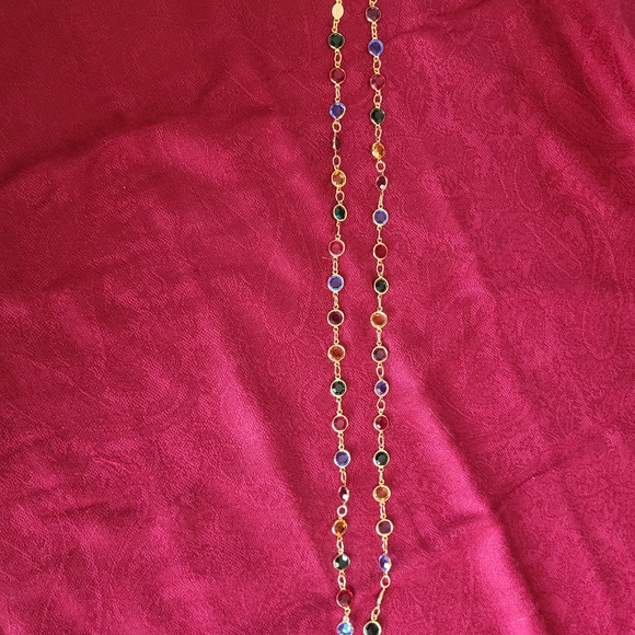 Rafaelian Austrian Crystal Multicolor Necklace 30" - Picture 8 of 9